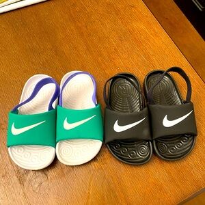 3 pairs Toddler 8c Nike Sandals